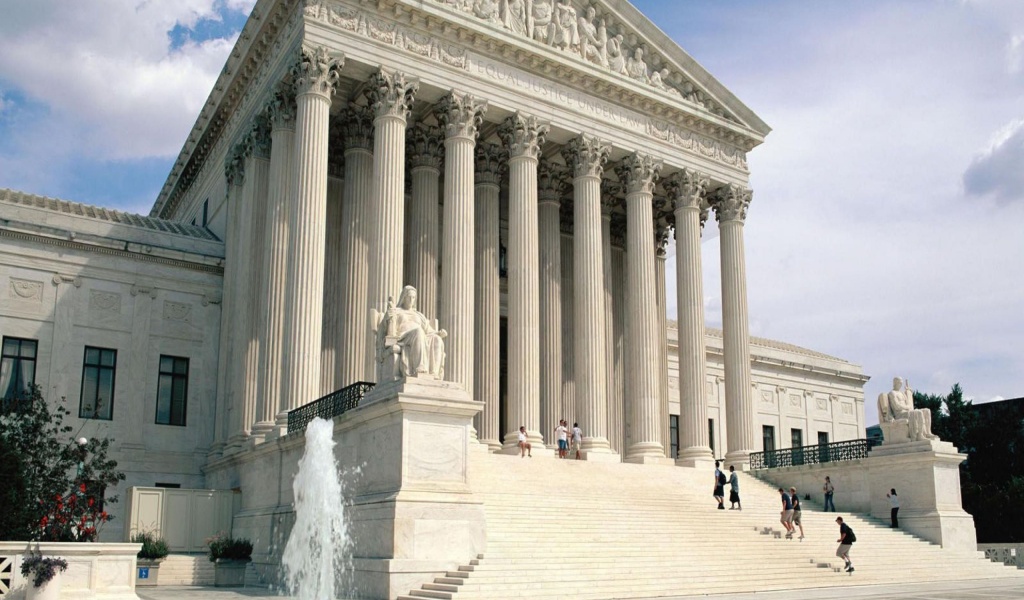 Neoclassical Supreme Court Building Washington Dc United States