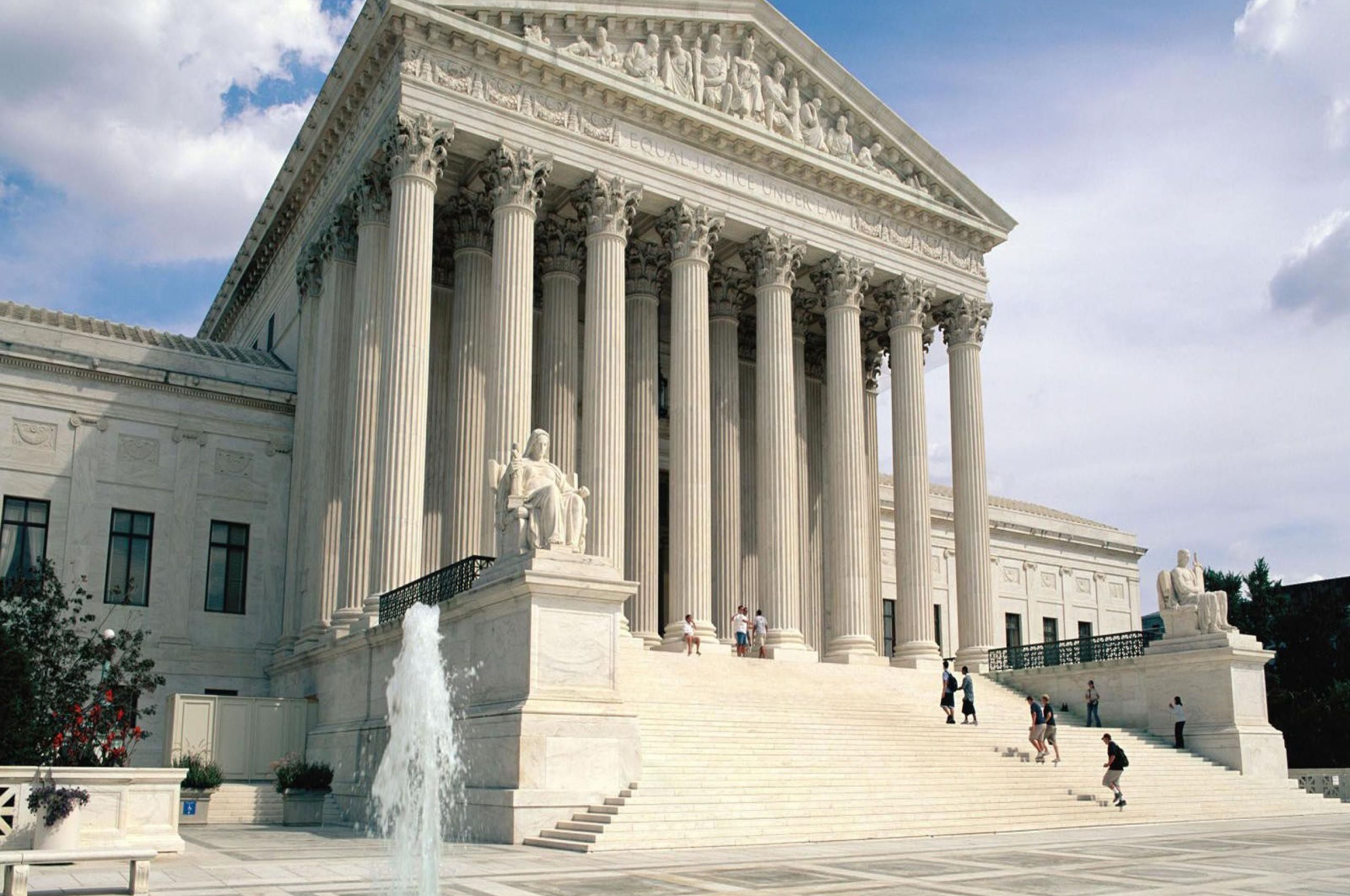 Neoclassical Supreme Court Building Washington Dc United States