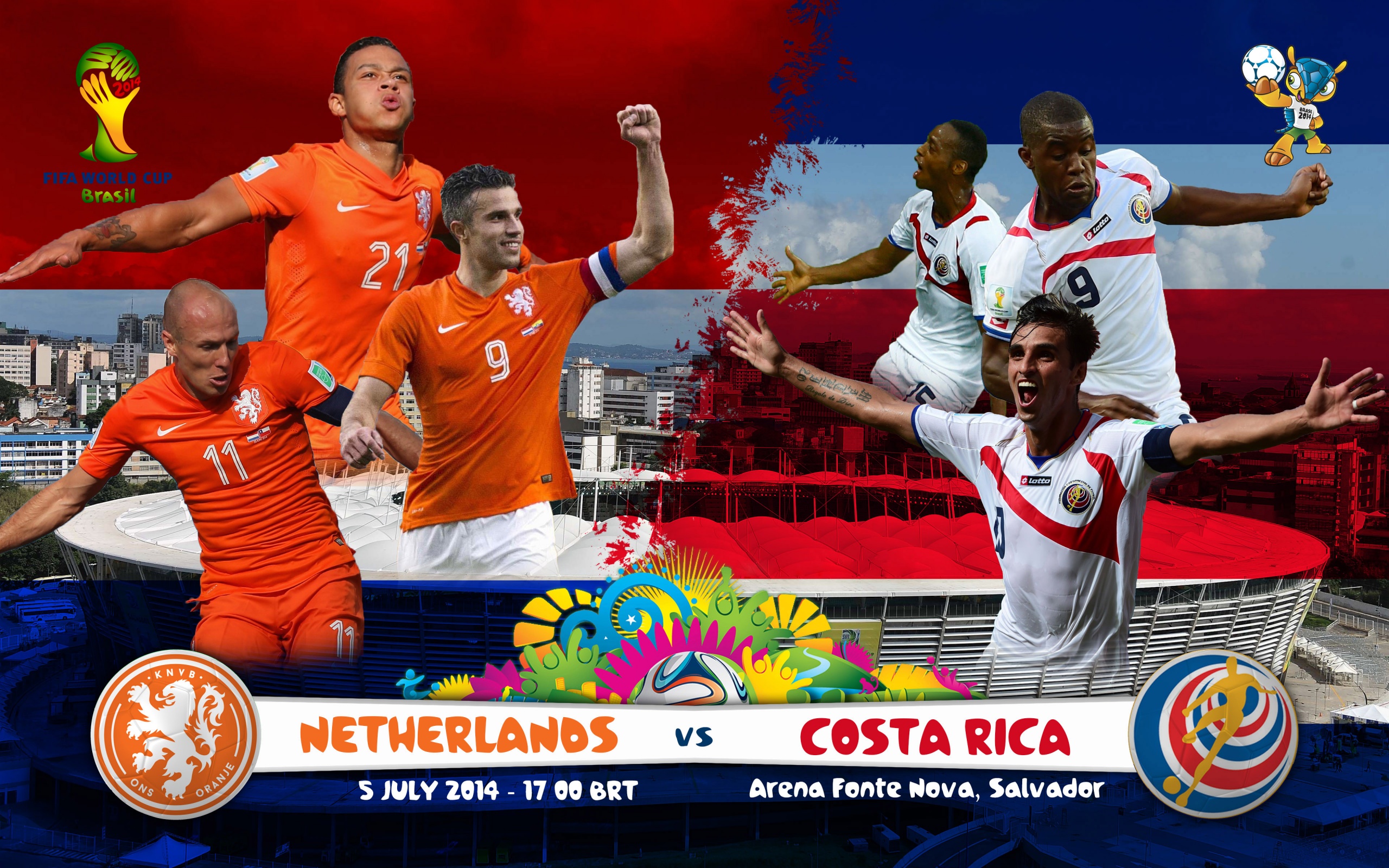 Netherlands Vs Costa Rica Brazil 2014