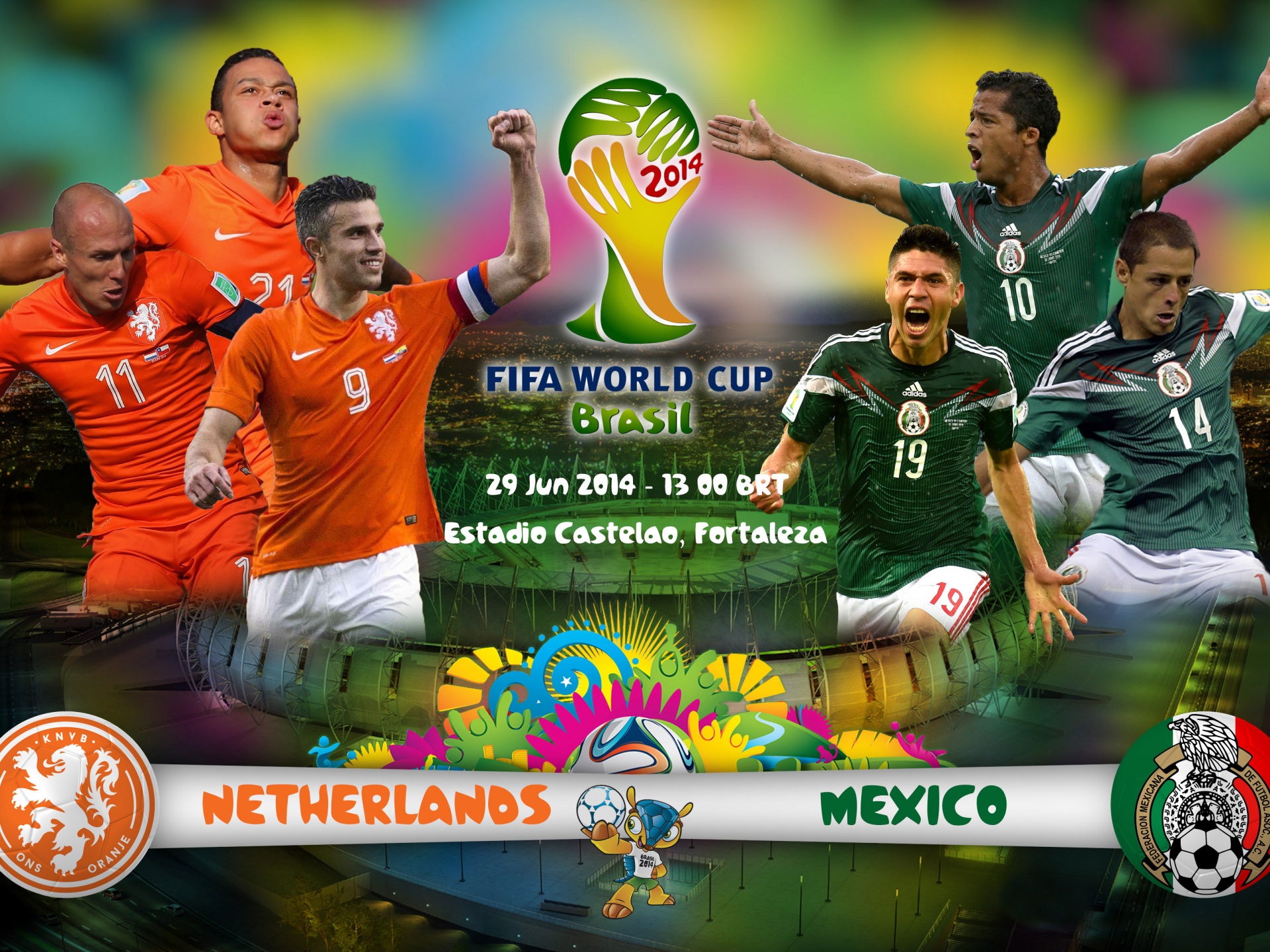 Netherlands Vs Mexico World Cup 2014