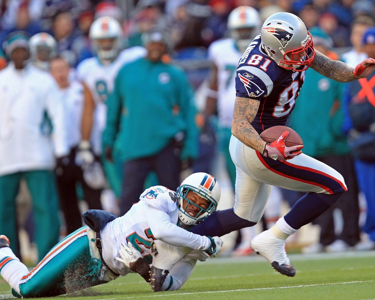 New England Patriots Hernandez Aaron Miami Dolphins American Football Wade Jonathan