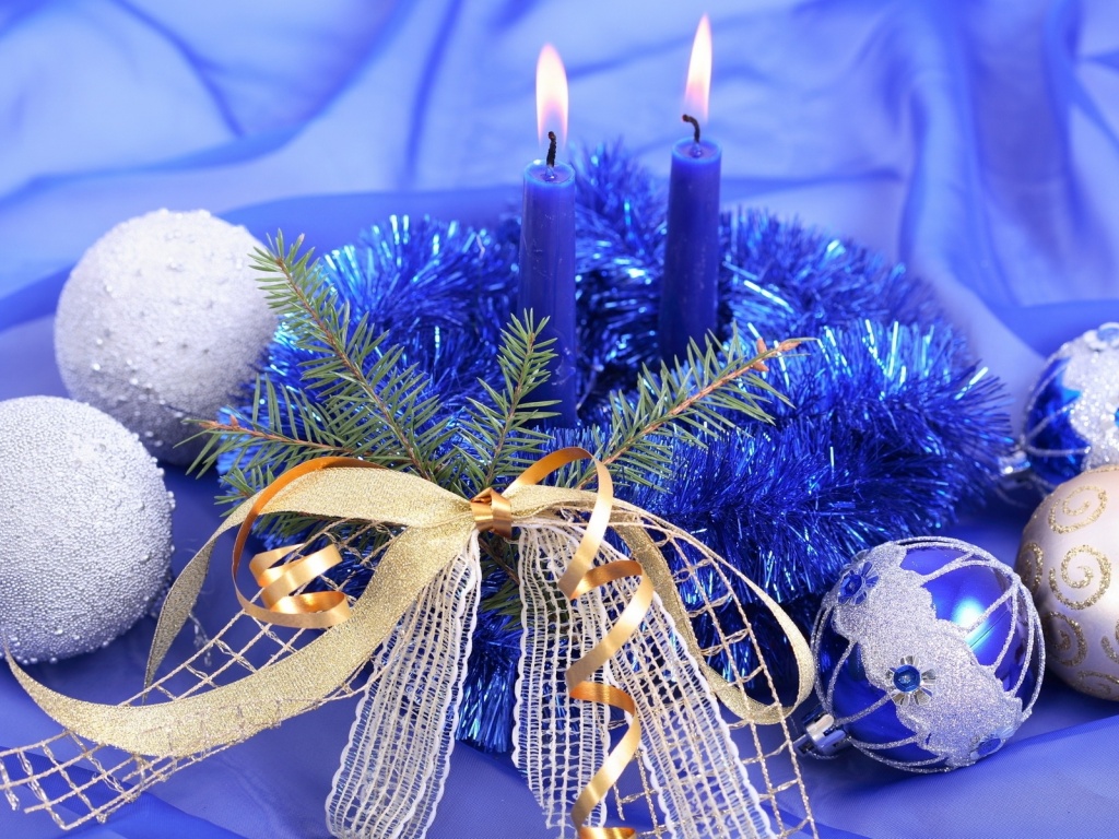 New Year Christmas Candles