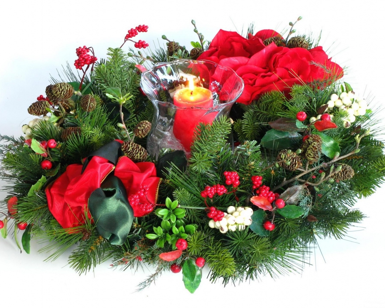 New Year Christmas Holiday Wreath