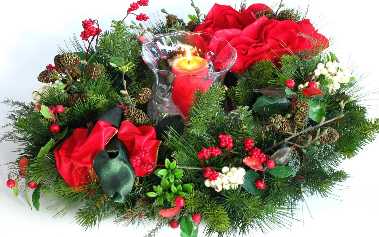 New Year Christmas Holiday Wreath