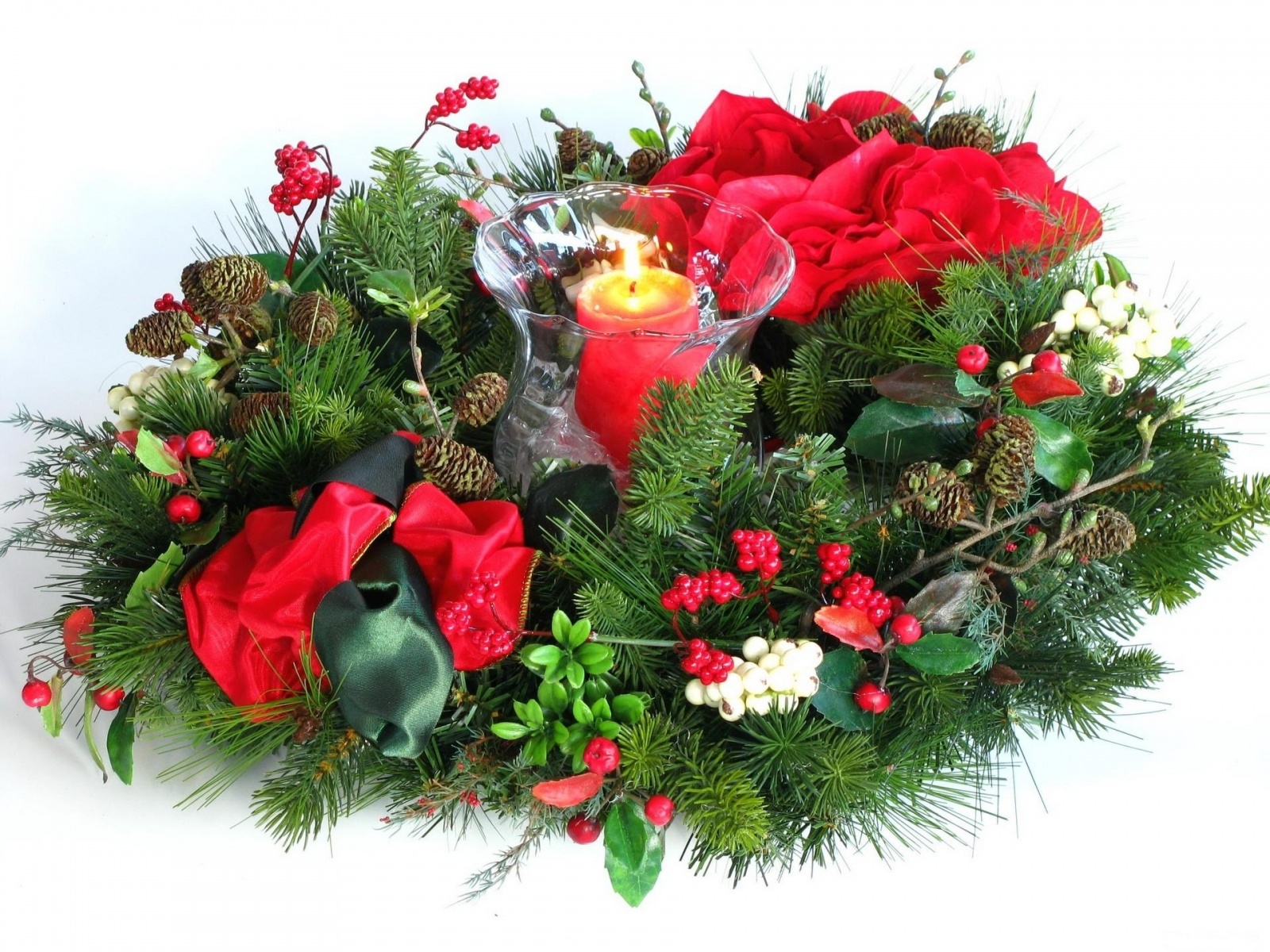 New Year Christmas Holiday Wreath