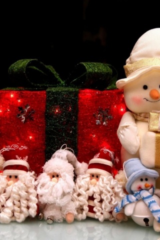 New Year Holiday Christmas Snowmen Santa Claus Gifts Toys