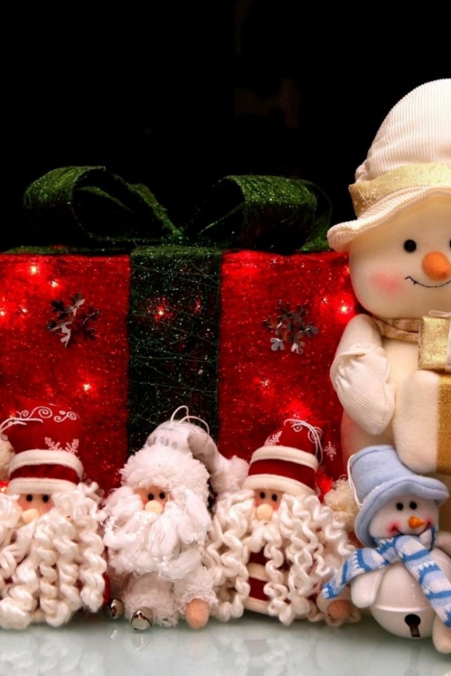 New Year Holiday Christmas Snowmen Santa Claus Gifts Toys