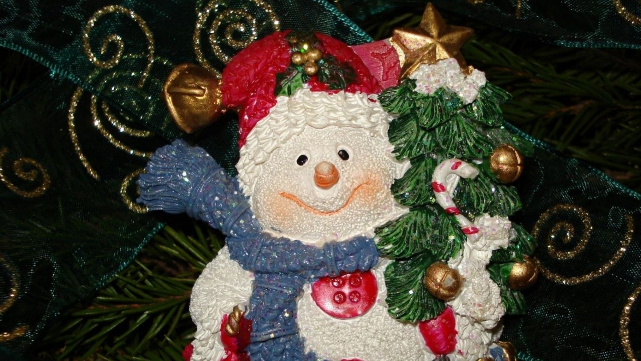 New Year Snowman Toy Twig Needles Jewelry