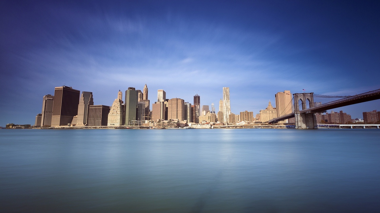 New York Brooklyn Bridge Sea