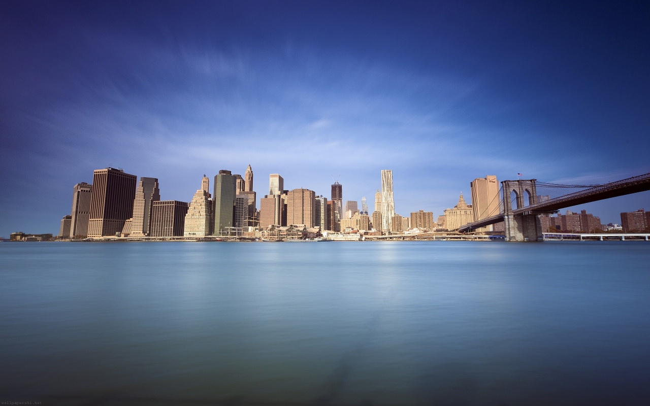 New York Brooklyn Bridge Sea