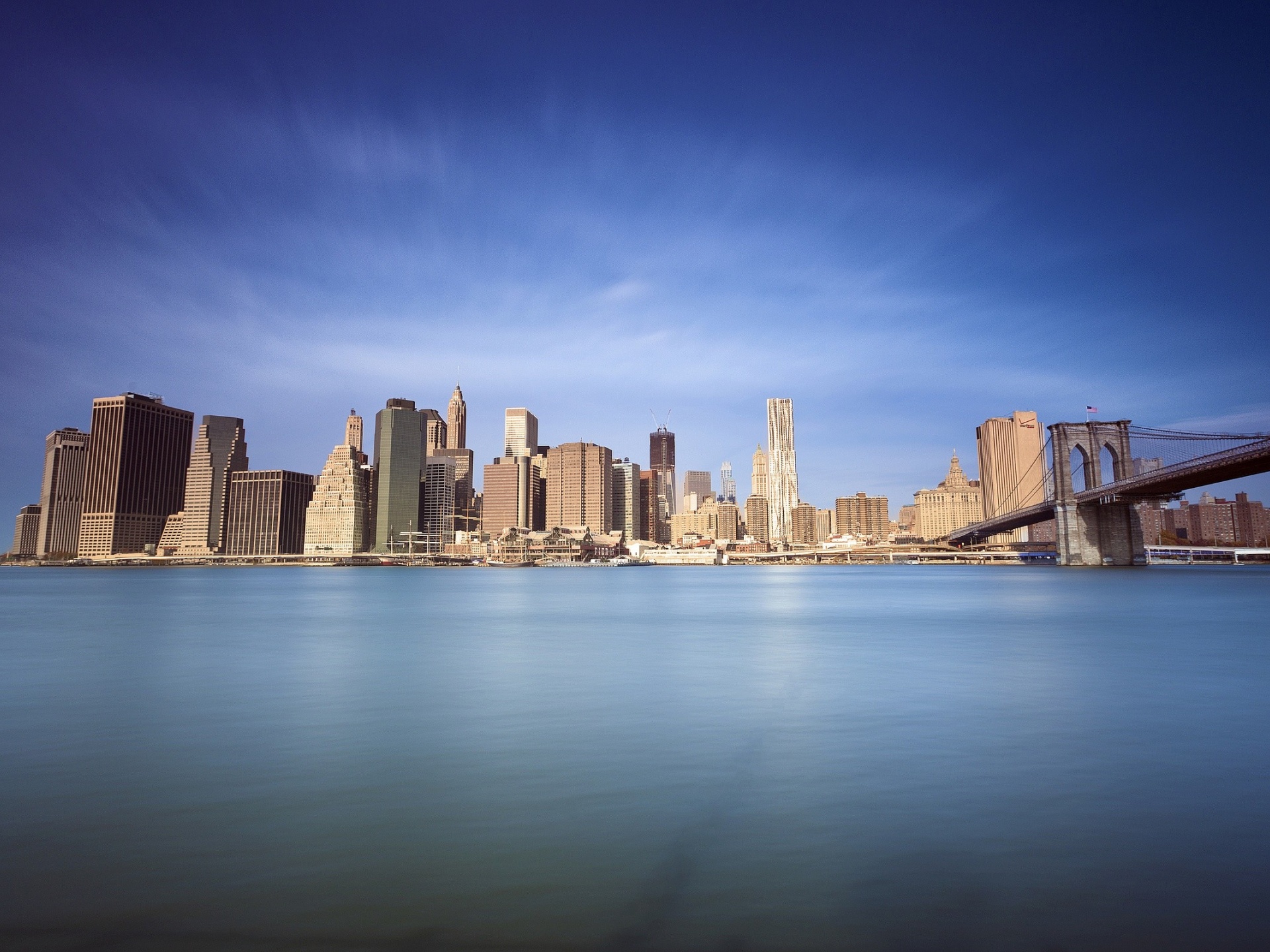 New York Brooklyn Bridge Sea