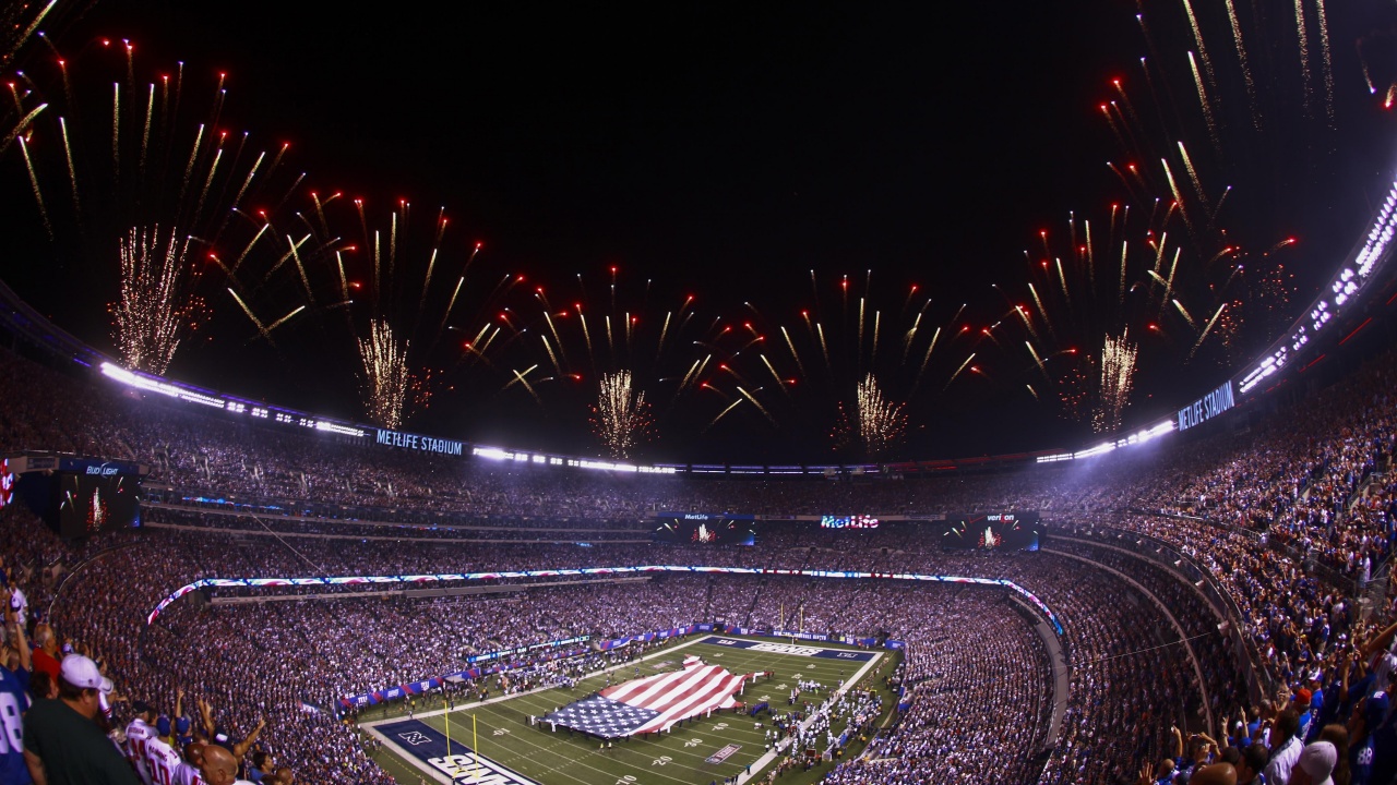 NFL MetLife Stadium And Fireworks