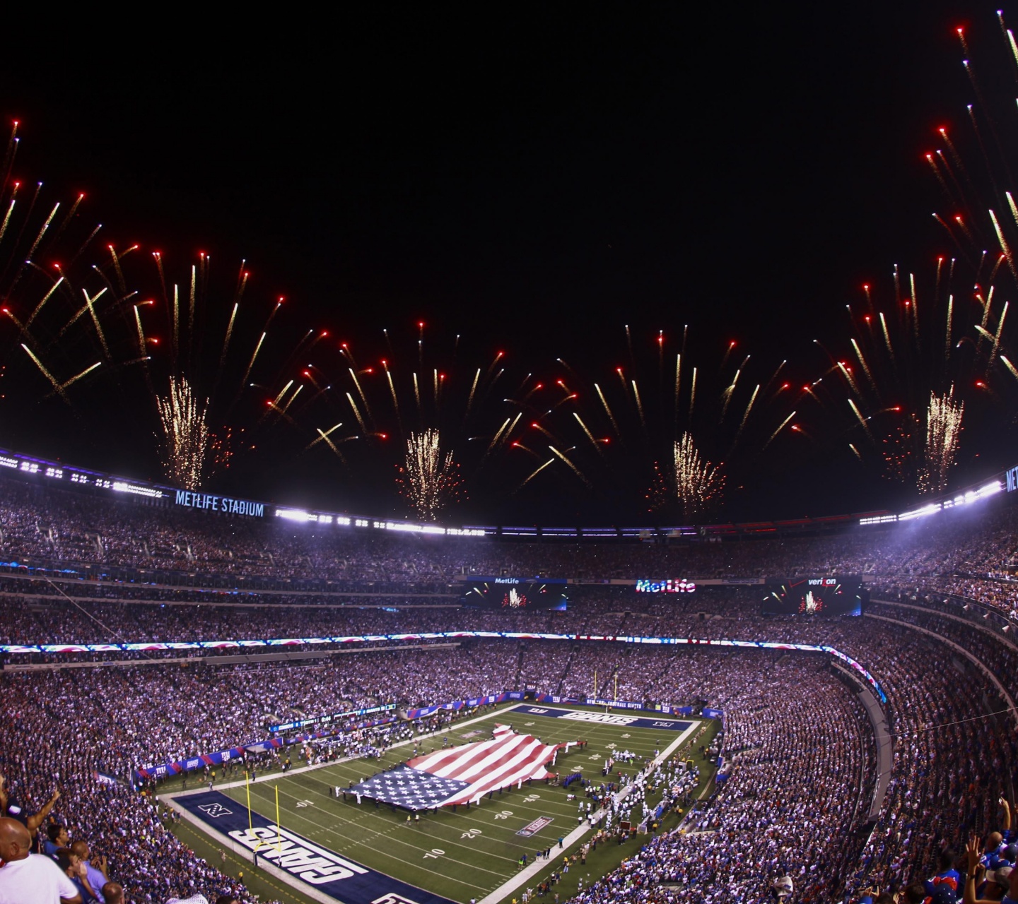 NFL MetLife Stadium And Fireworks