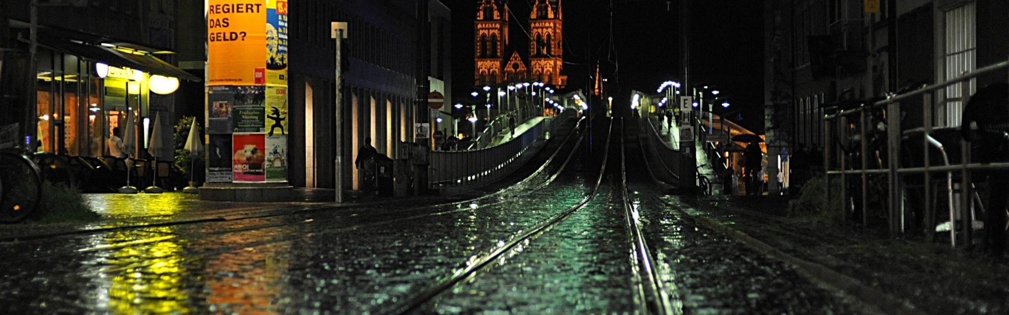 Night Railways Bridges Buildings City Landscape