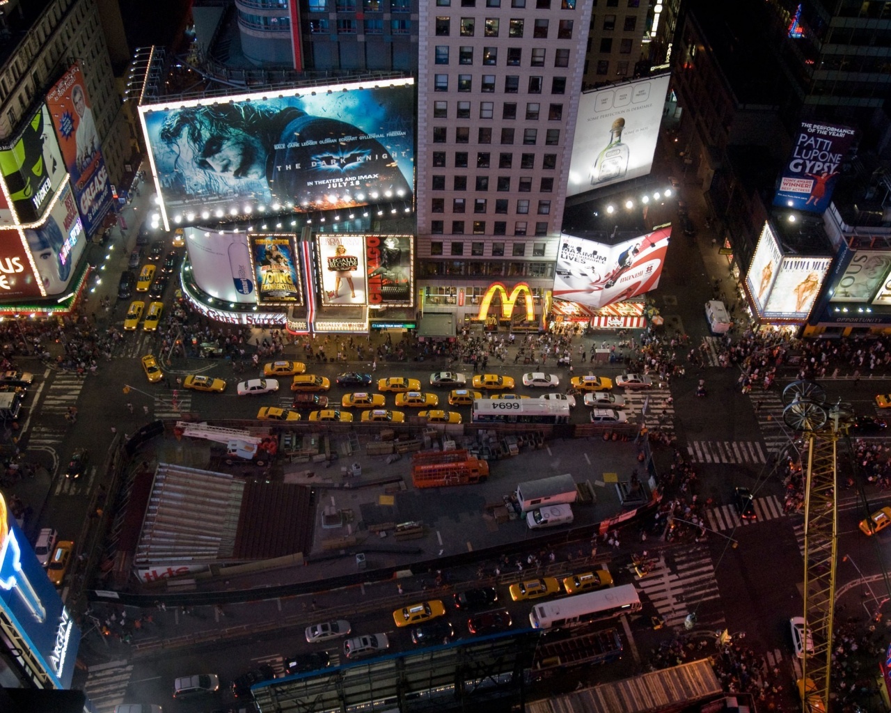 Night The City Times Square New York