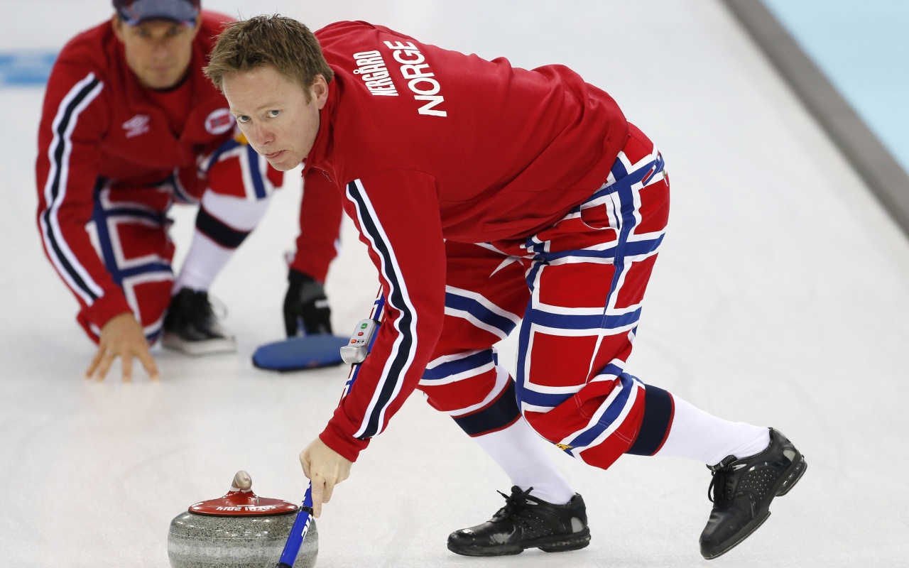 Norwegian Curling Team In Sochi 2014