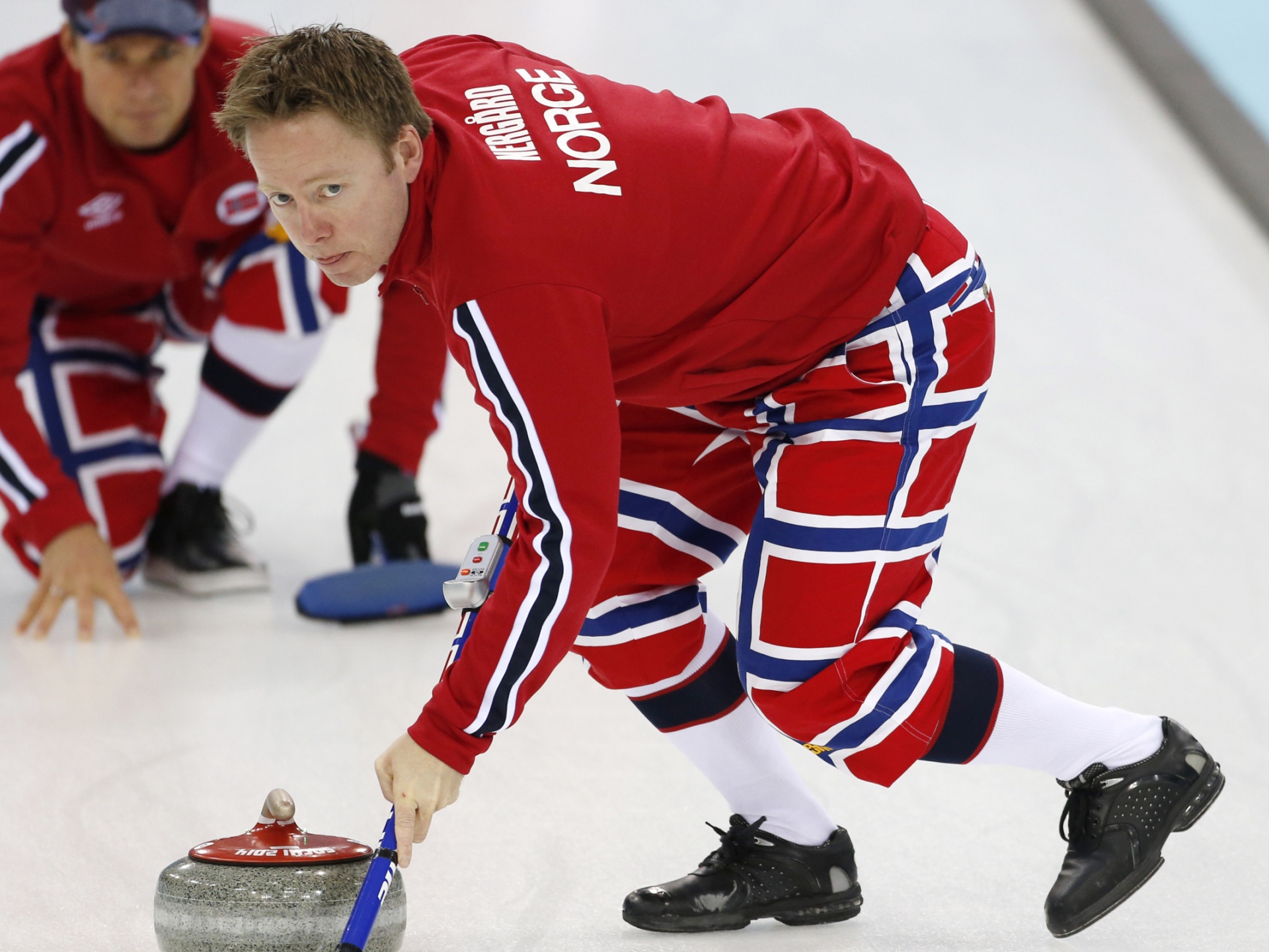 Norwegian Curling Team In Sochi 2014