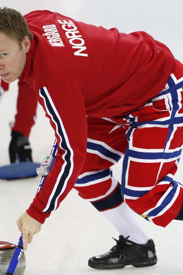 Norwegian Curling Team In Sochi 2014