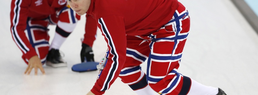 Norwegian Curling Team In Sochi 2014