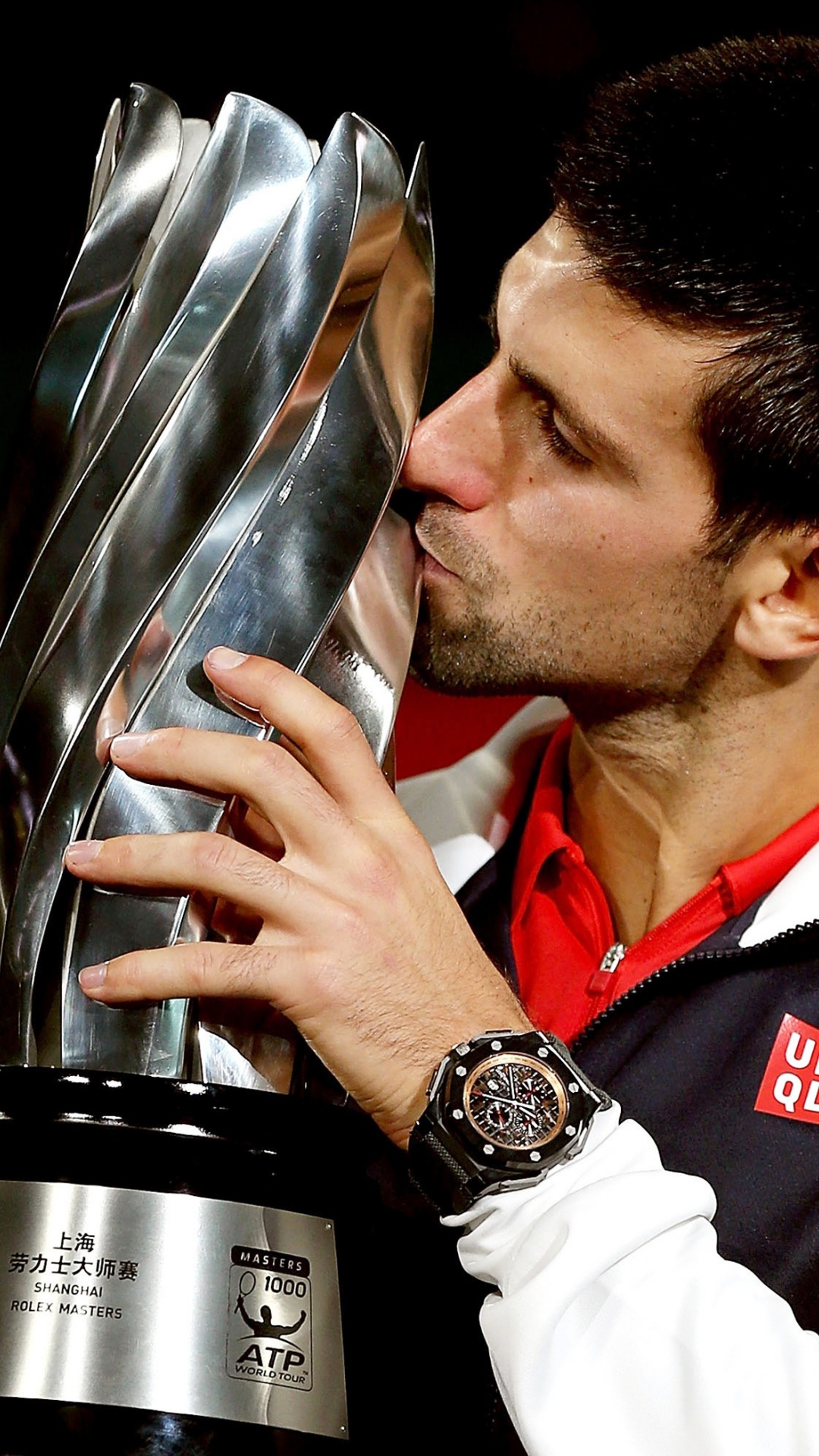 Novak Djokovic Kisses The Trophy