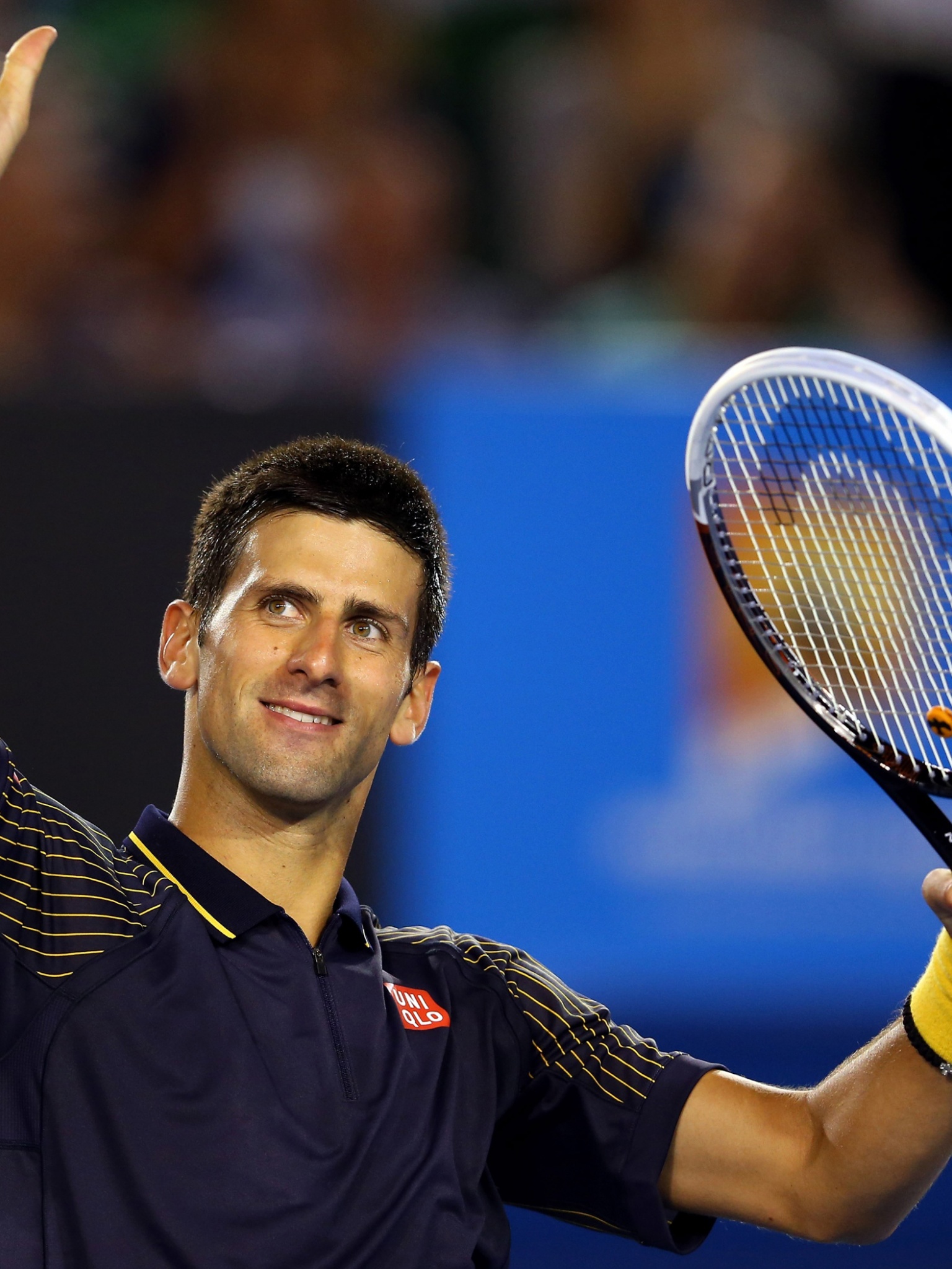 Novak Djokovic Salutes The Audience