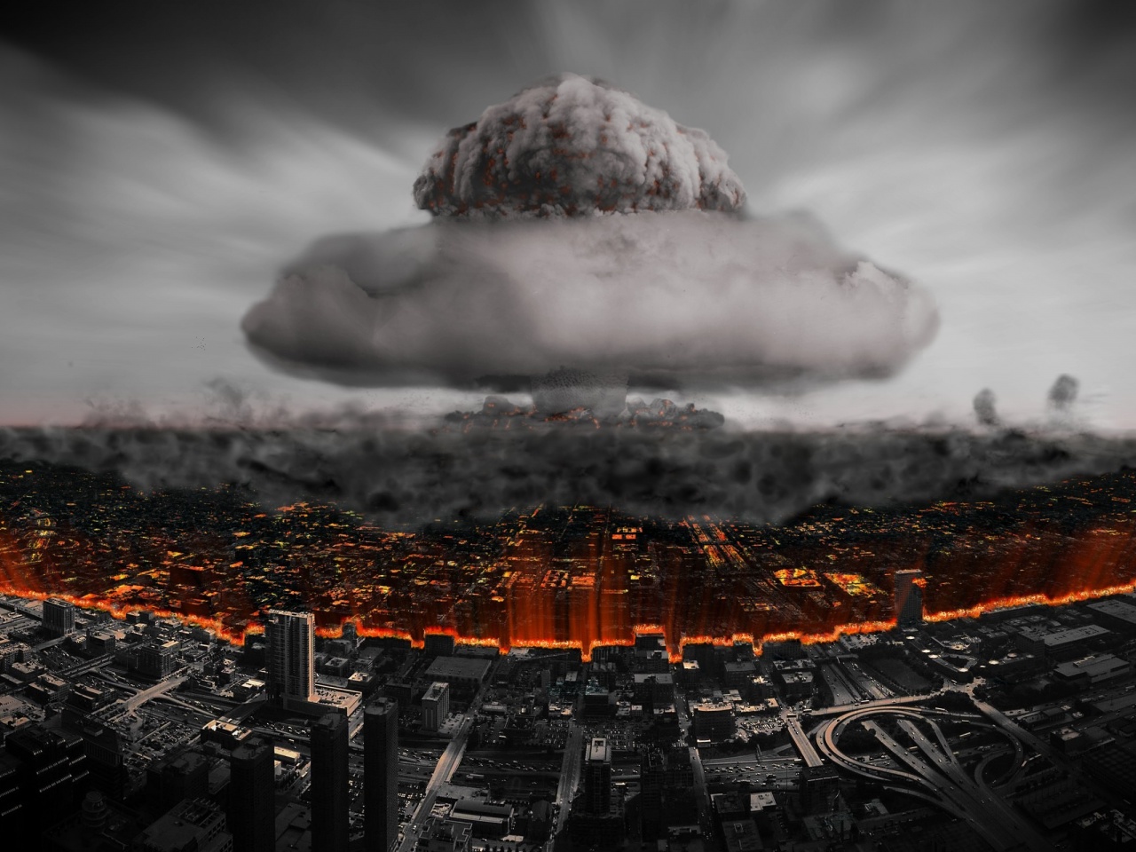 Nuclear Explosion Digital Art