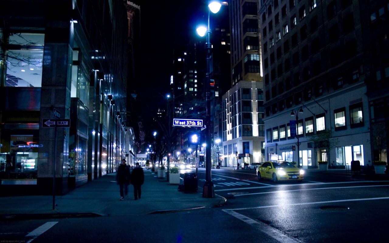 Nyc Night Street New York City Landscape