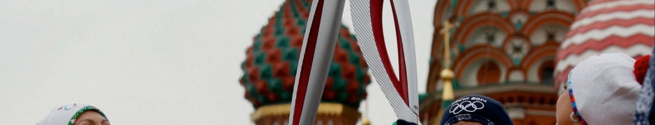 Olympic Flame On Red Square - Sochi