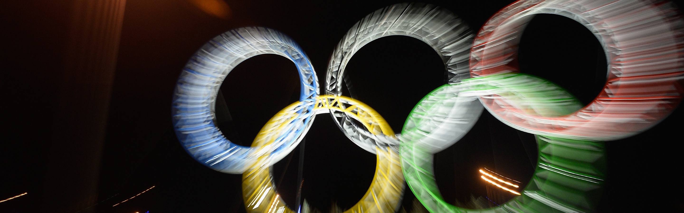 Olympic Rings Is Illuminated At Sochi