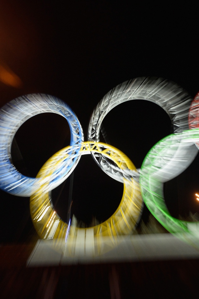 Olympic Rings Is Illuminated At Sochi