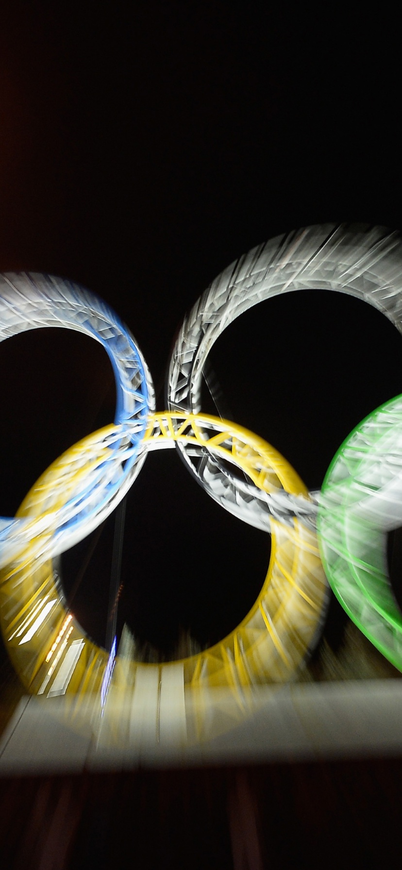 Olympic Rings Is Illuminated At Sochi