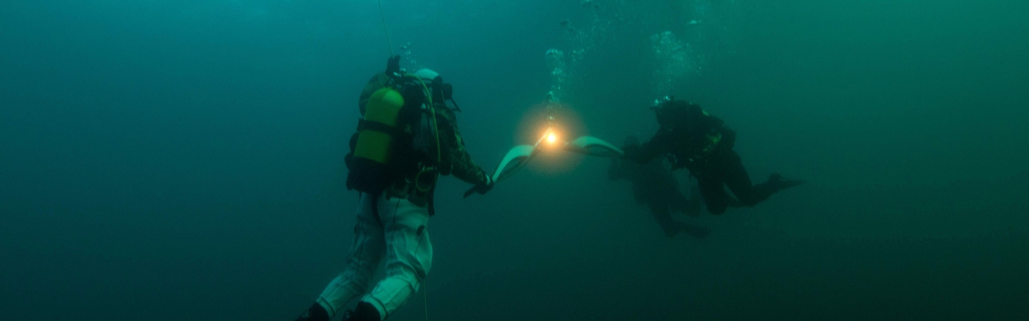 Olympic Torch Underwater Sochi 2014