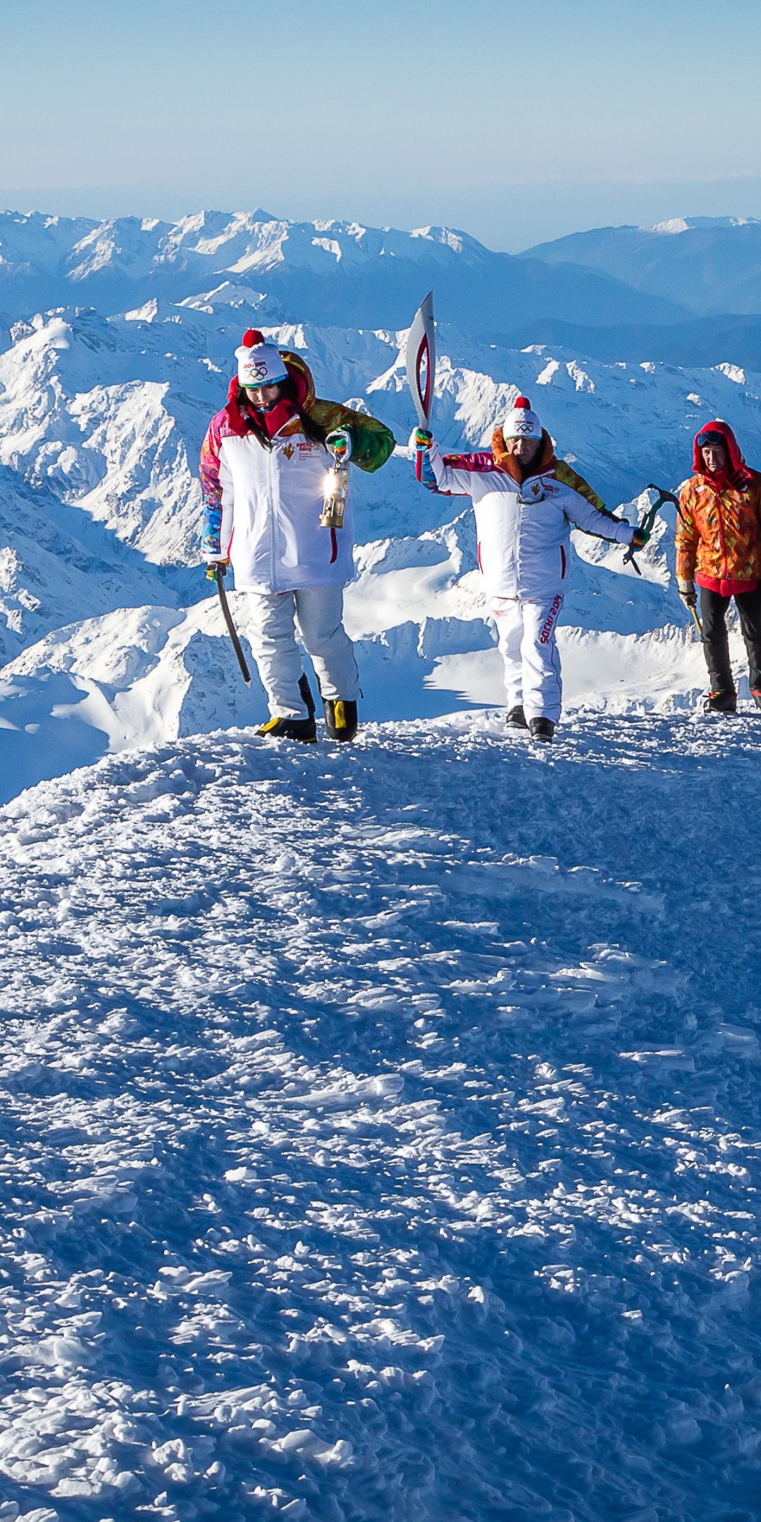 Olympics Torch On Mount Elbrus Sochi