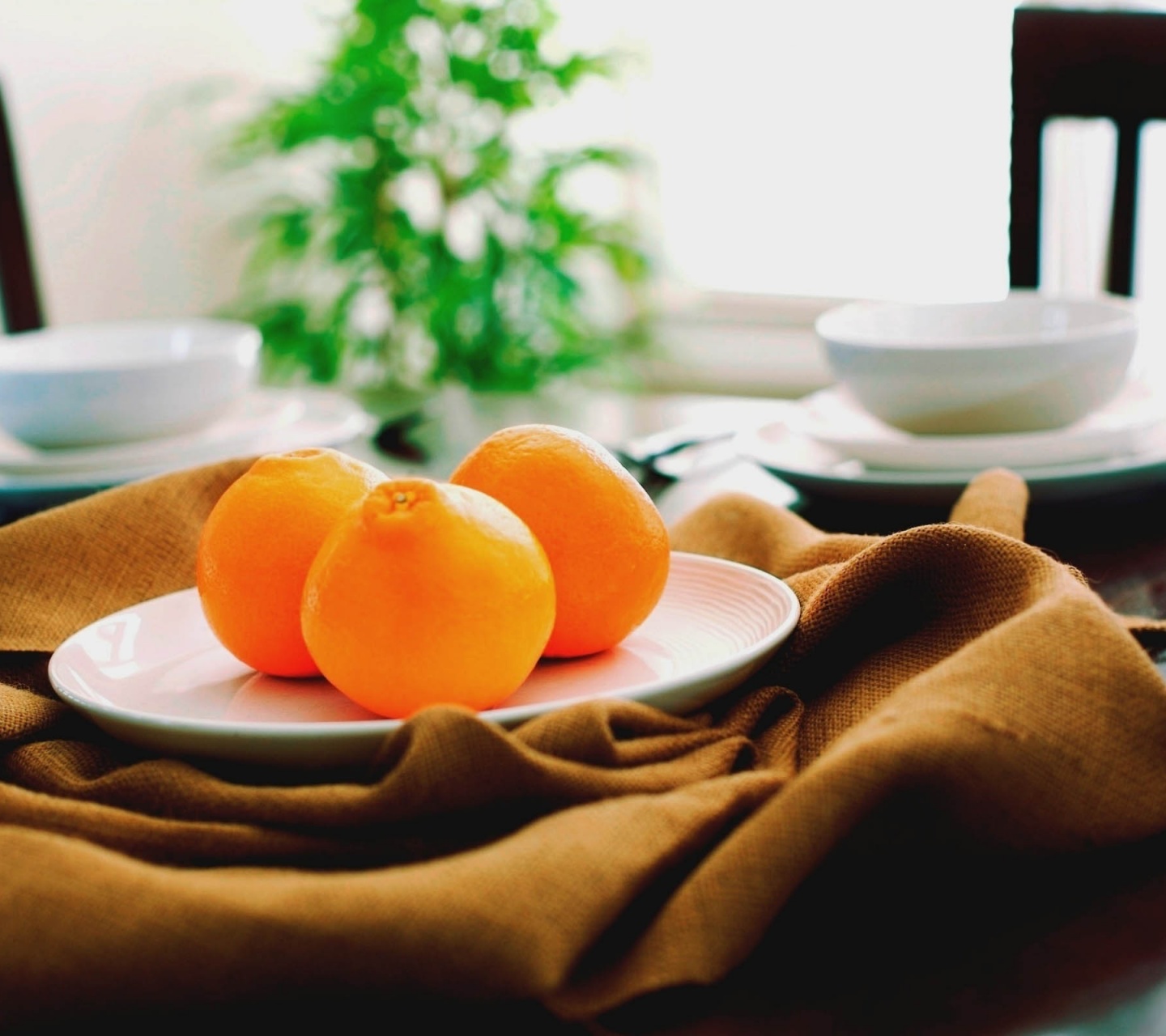 Oranges On A Plate