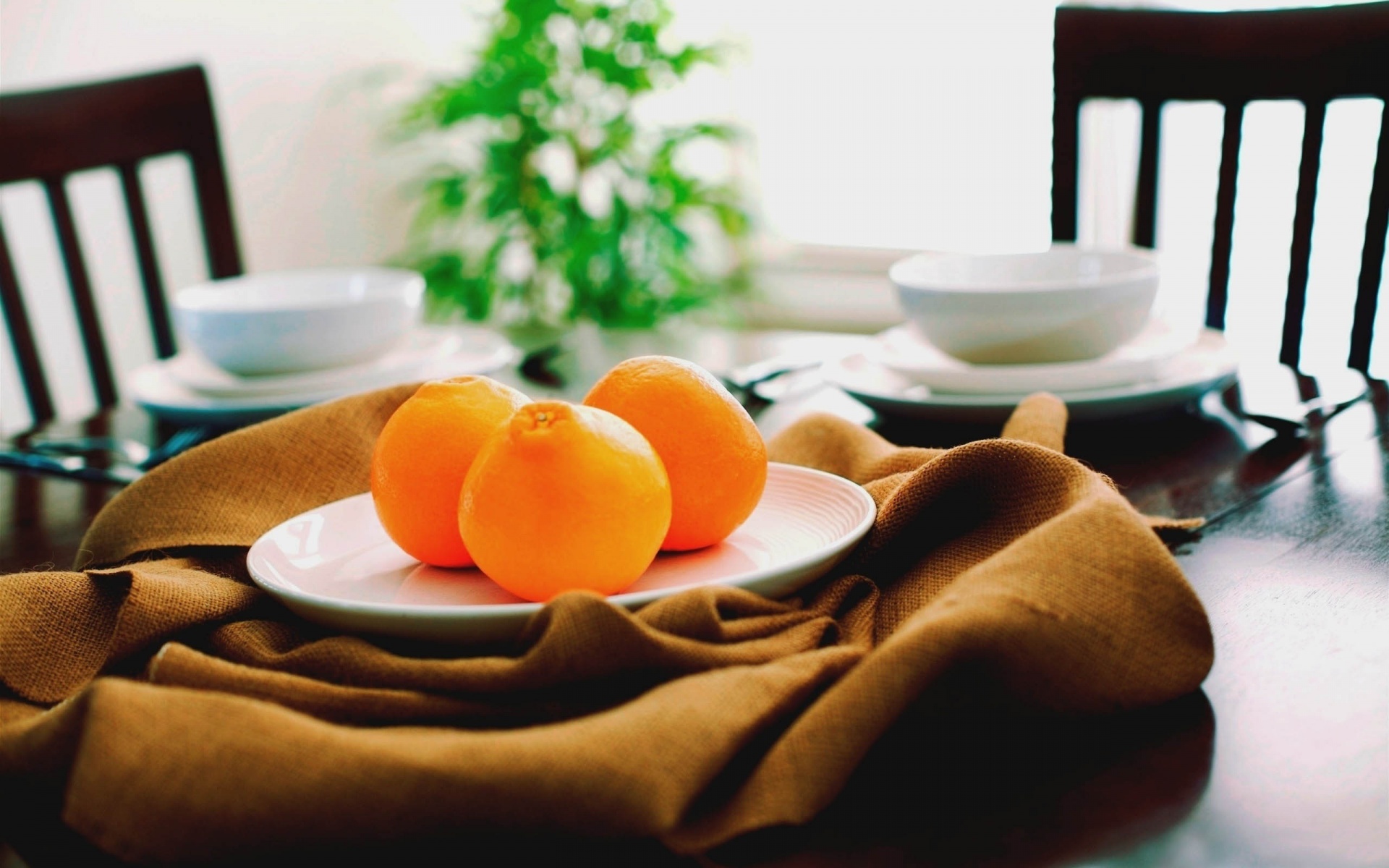 Oranges On A Plate