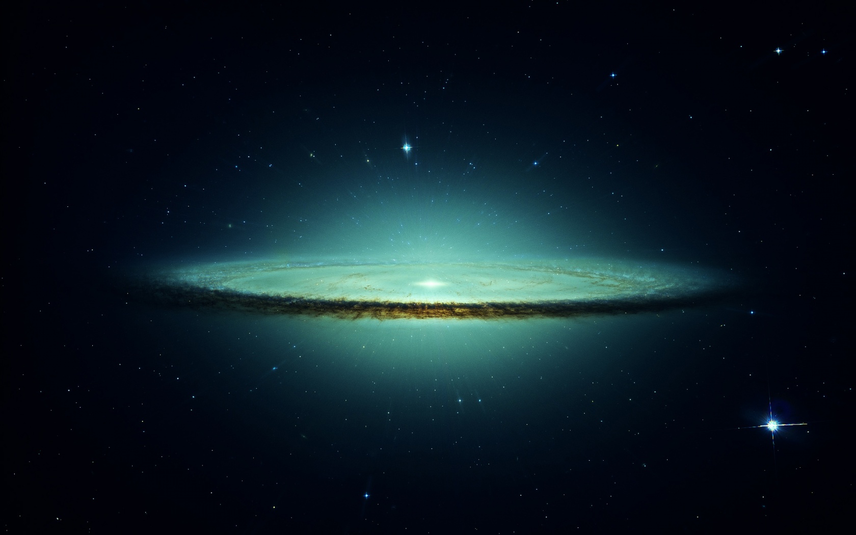 Outer Space Stars Galaxies Frozen Sombrero Galaxy