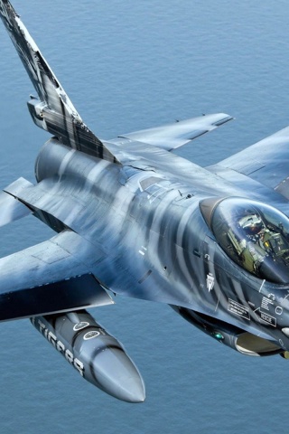 Over The Sea Fighter F 16am