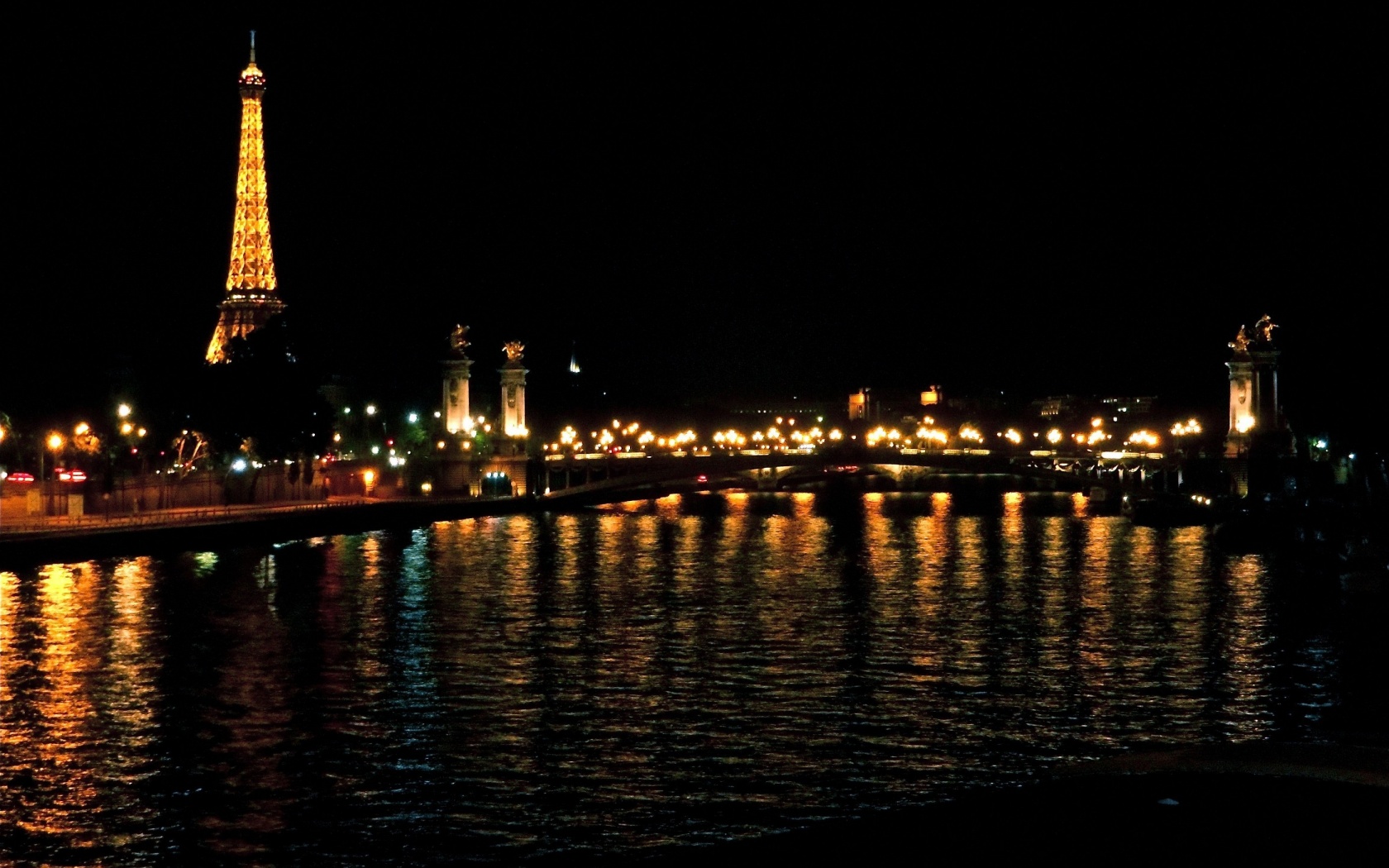 Paris France River Bridge Pont Alexandre Iii Eiffel Tower