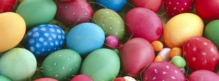 Pascha Eggs Dyed Different Close Up Feast