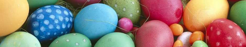 Pascha Eggs Dyed Different Close Up Feast