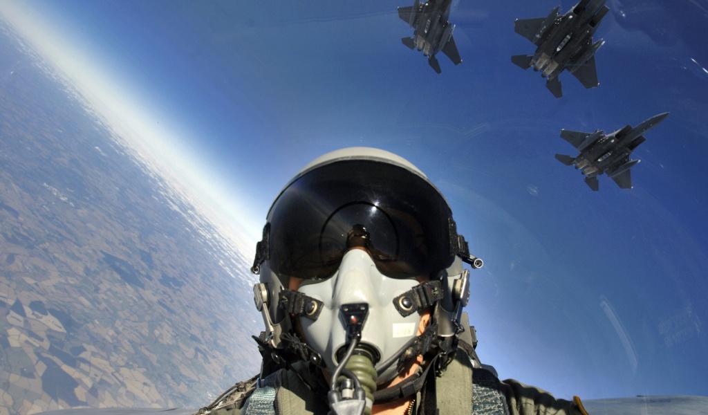 Pilot Cockpit Planes F15 Eagle