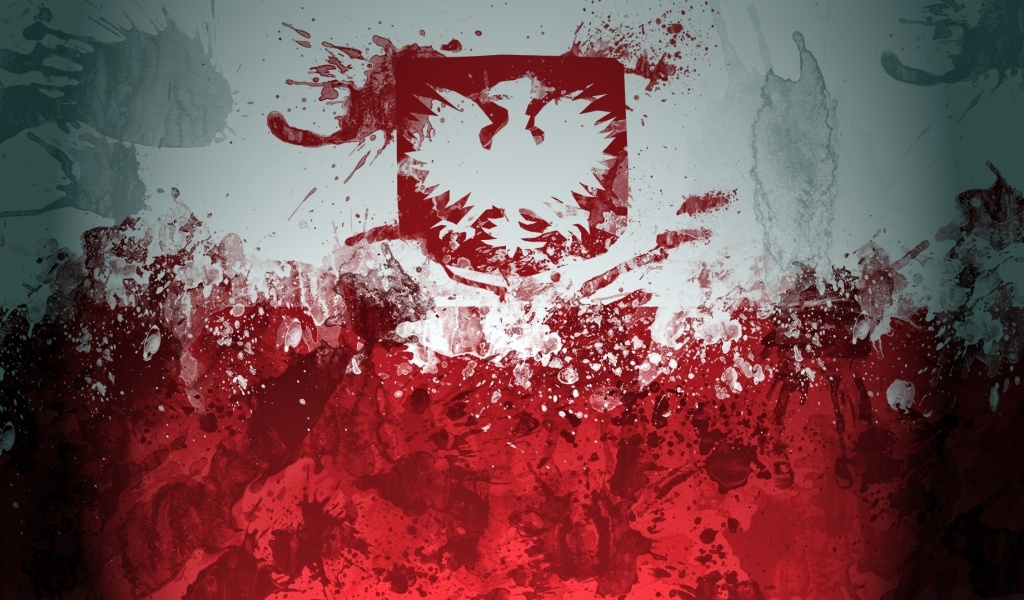 Poland Paint Stain Background