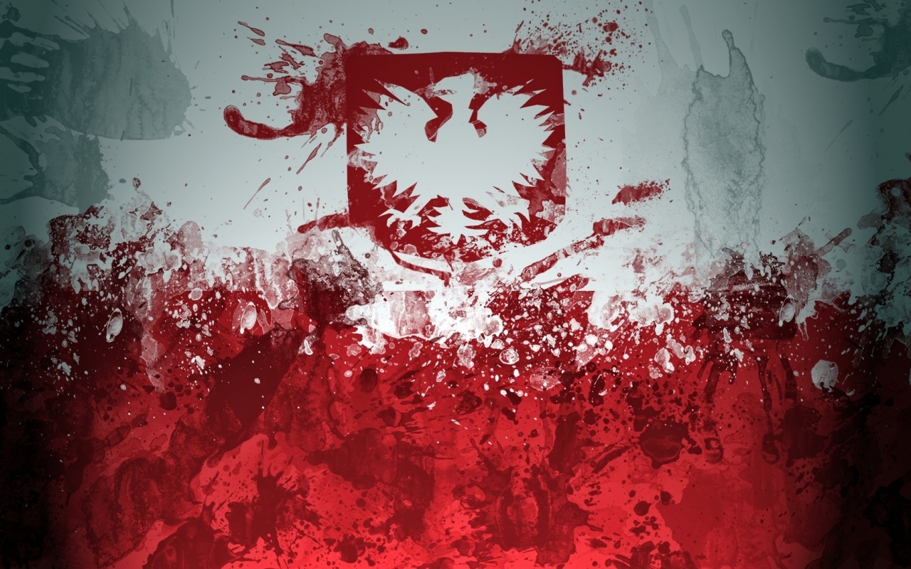 Poland Paint Stain Background