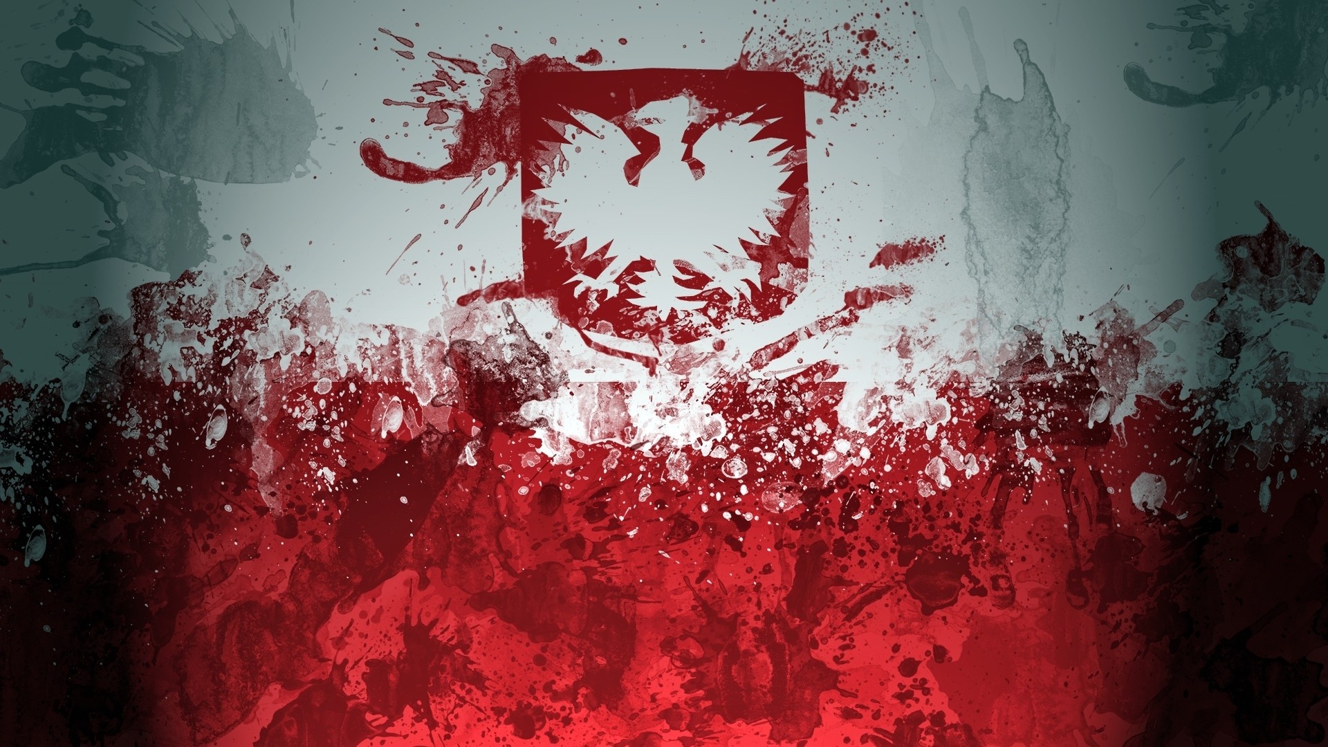 Poland Paint Stain Background