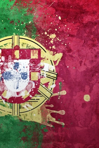 Portugal Flag Coat Of Arms Republic Background Texture Symbolism