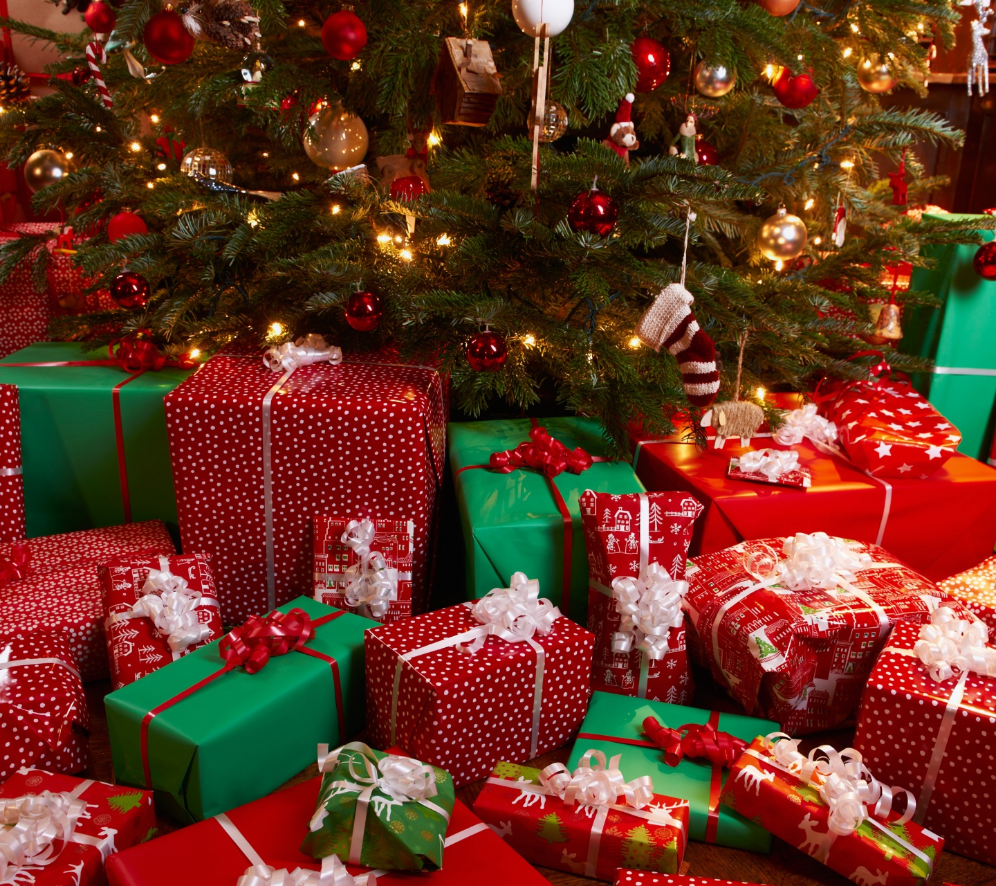 Presents Under Christmas Tree