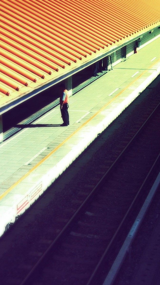 Railroad Platform Roof Man