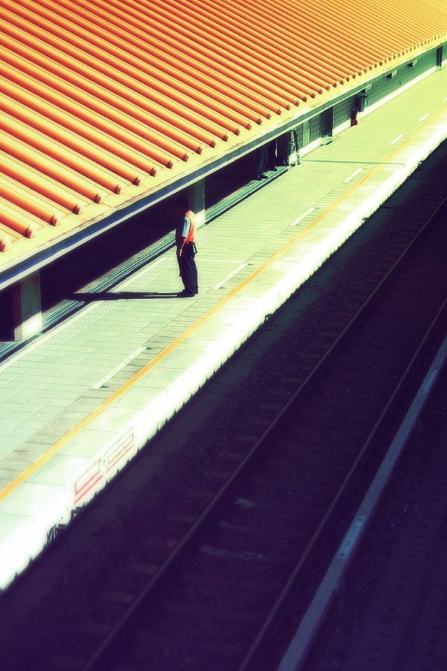 Railroad Platform Roof Man