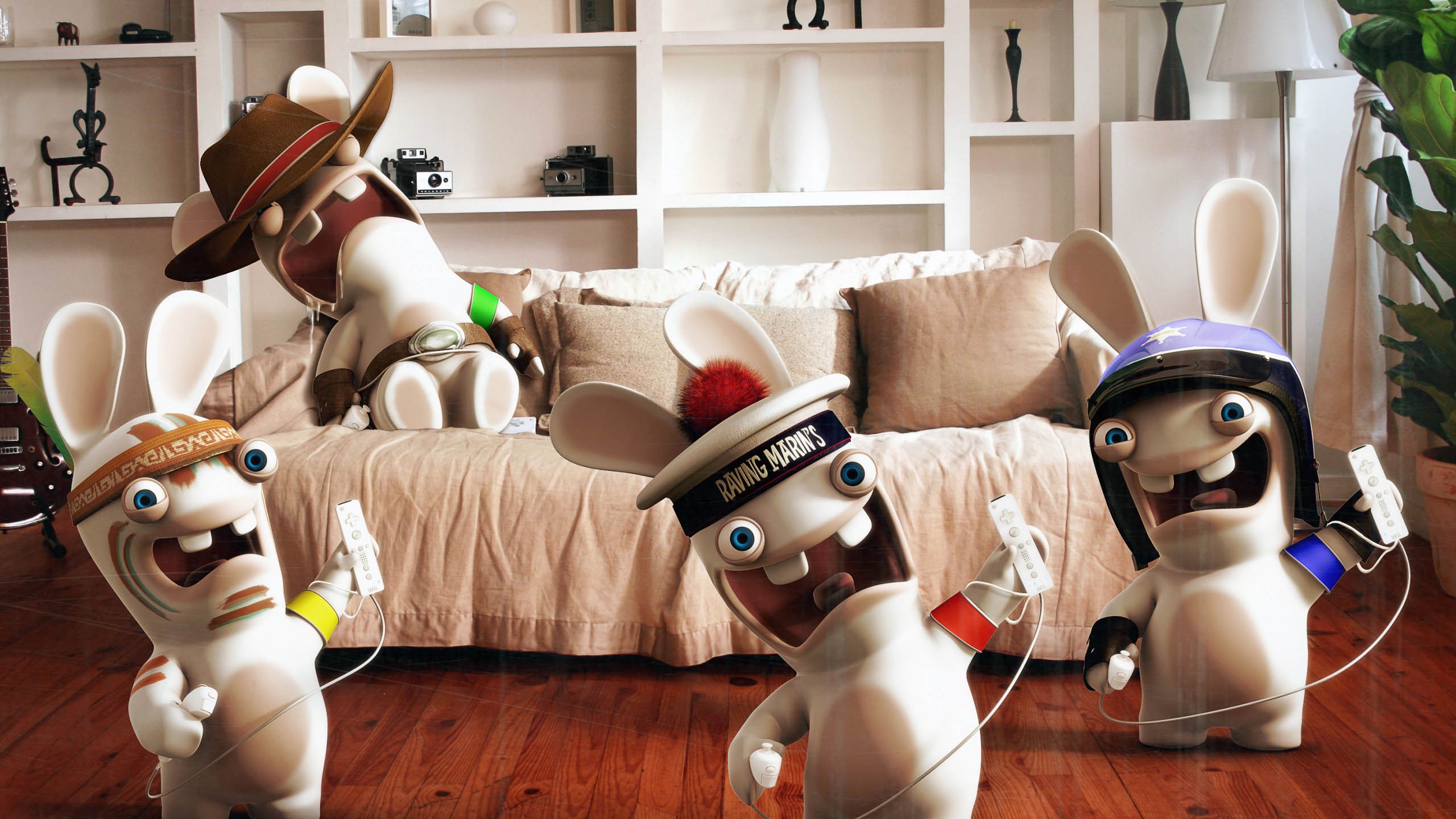 Rayman Raving Rabbids Playing Wii