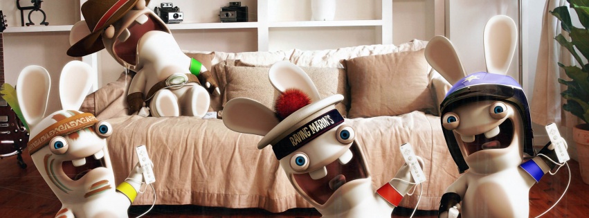 Rayman Raving Rabbids Playing Wii